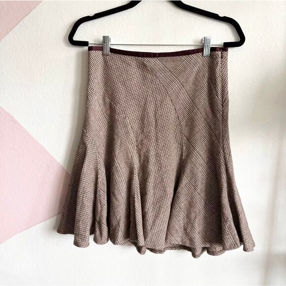 Vintage Plaid Flared Midi Skirt, Grunge, Fairycore,Cottagecore, Academia, Medium - Picture 1 of 4